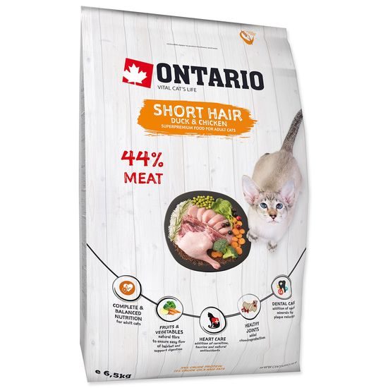 Ontario Krmivo Cat Shorthair 6,5kg