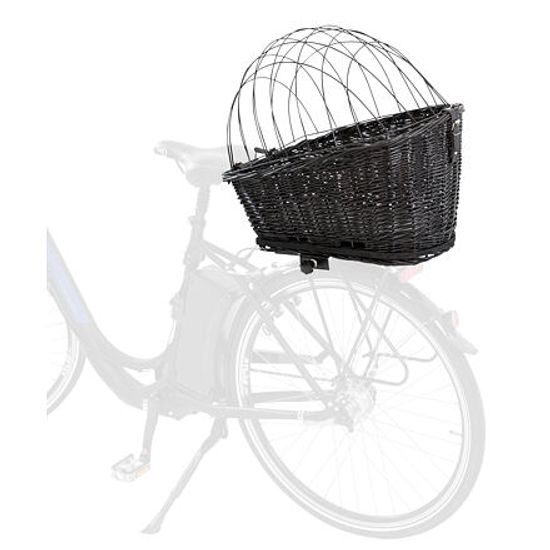 Trixie Přepravní proutěný koš na zadní nosič kola černý 35x49x55cm (max 8kg)