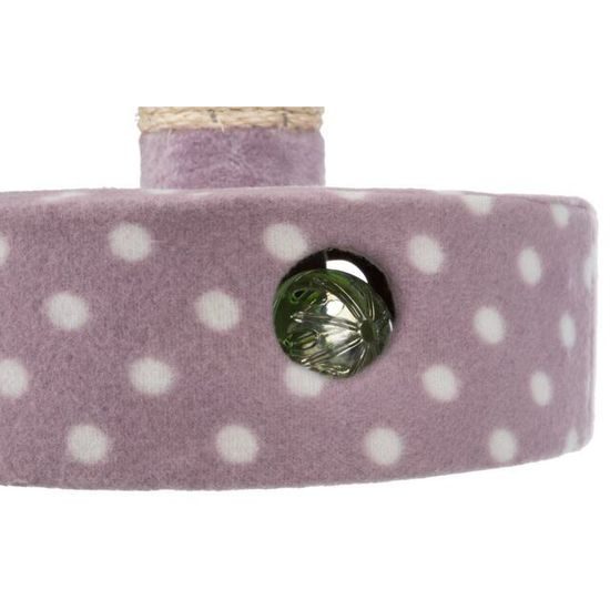 Trixie JUNIOR škrabadlo pro koťata ø 26 cm/ 47 cm fleece/sisal světlá lila