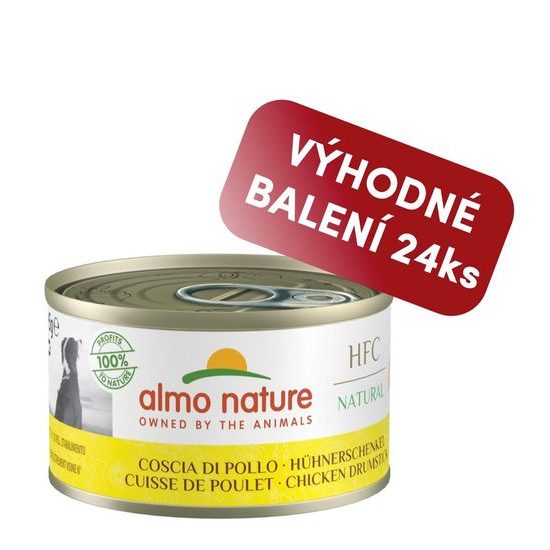 Almo Nature HFC Natural DOG Kuřecí stehna 95g výhodné balení 24ks