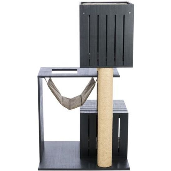 Trixie BE NORDIC škrabadlo FREIA 123cm 2xkukaň hammock antracit/písek