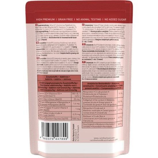 Catz finefood Kapsička pro koťata CF Classic Kitten No.3 s drůbežím masem a brusinkami 85 g