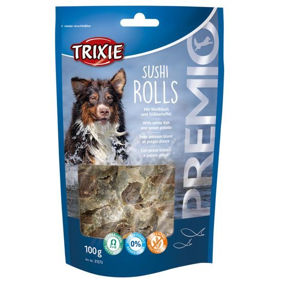 Trixie Premio SUSHI ROLLS Light 100% rybí kolečka 100g