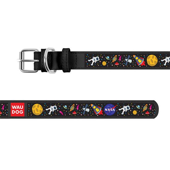 WAUDOG Obojek kožený NASA
