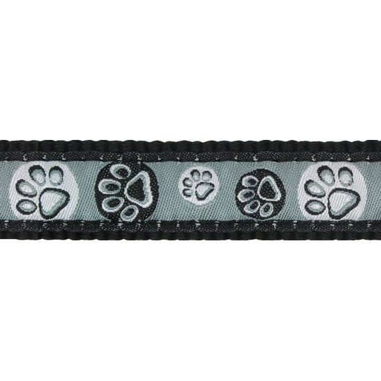 Red Dingo Postroj 25 mm x 56-80 cm Paw Impressions Black
