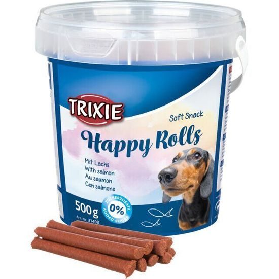 Trixie Soft Snack Happy Rolls tyčinky s lososem kyblík 500 g