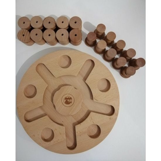 My Intelligent Pets Dřevěný hlavolam Mandala & Star/obtížnost 1-2