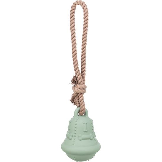 TRIXIE Xmas Bell vánoční zvonek na laně ø 12/36 cm přírodní guma petrolejová