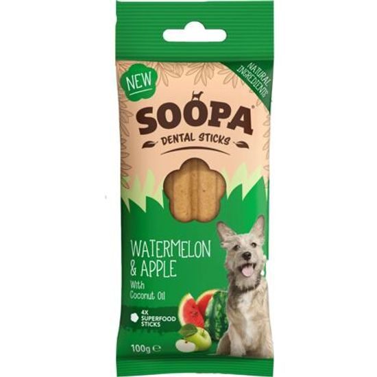 Soopa Pets Dentální tyčinky Soopa s melounem a jablkem 100 g