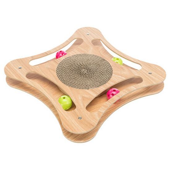 Trixie Škrábadlo v dřevěném rámu s hračkami 35x 4x 35cm