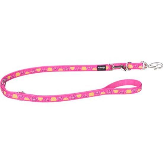 Red Dingo Vodítko přepínací 25 mm x 2 m Hibiscus Hot Pink