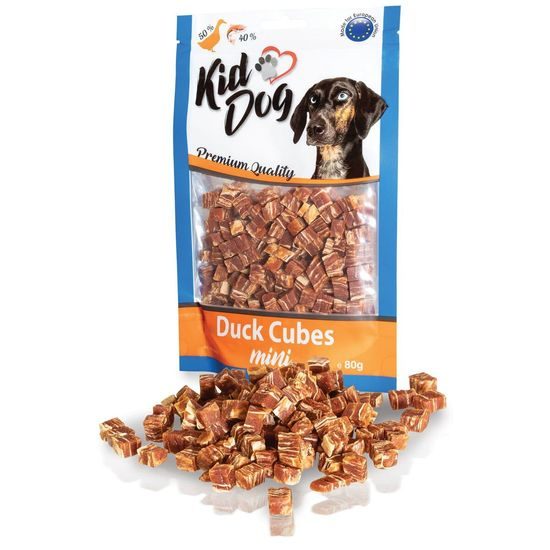 KidDog mini kostičky z kachního masíčka a tresky 80 g