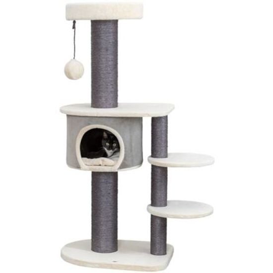 Trixie Škrabadlo MARCELLO 140cm 4 podesty kukaň míč krémová/šedá