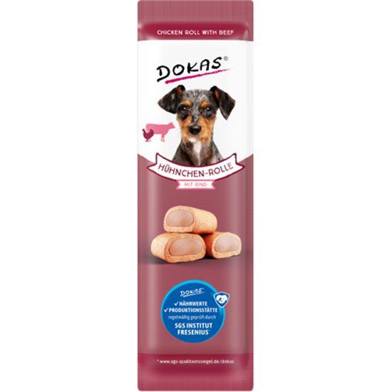 Dokas Kuřecí rolky s hovězí náplní 10 g