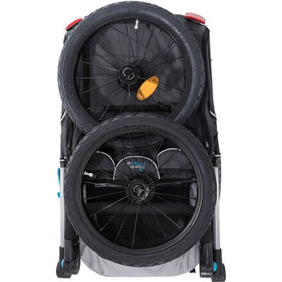 Trixie Vozík za kolo s funkcí rychlého skládání šedý