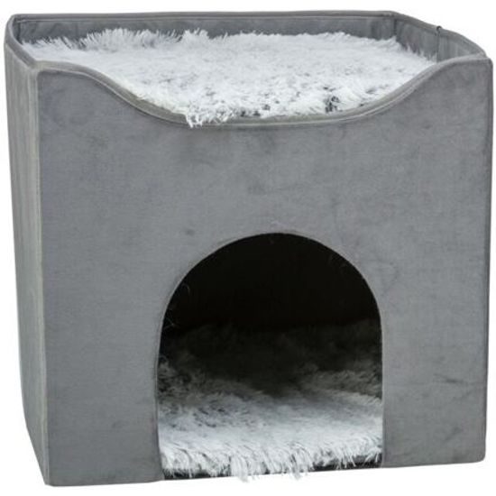 Trixie Kukaň HARVEY sametová se střešním lůžkem 38x38x38cm