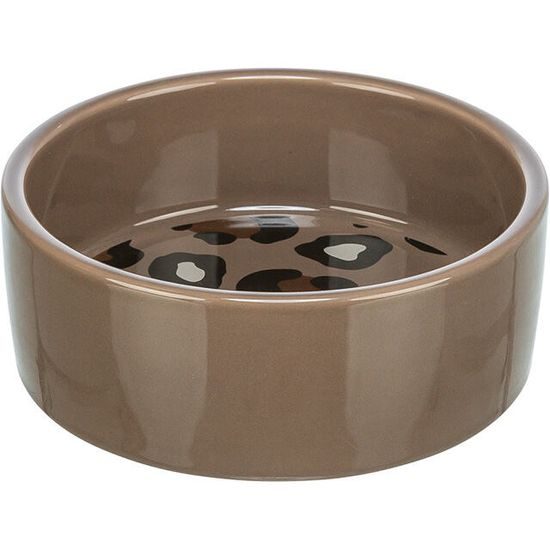 TRIXIE Keramická miska LEO, 0,3 l/ 12 cm, hnědá/leopardí