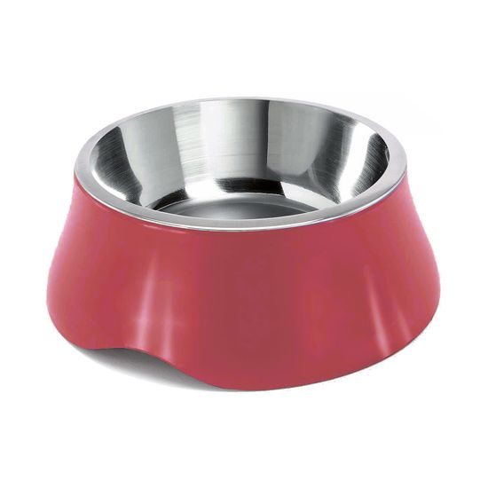 IMAC Miska pro psa a kočku nerez + plast červená 400 ml