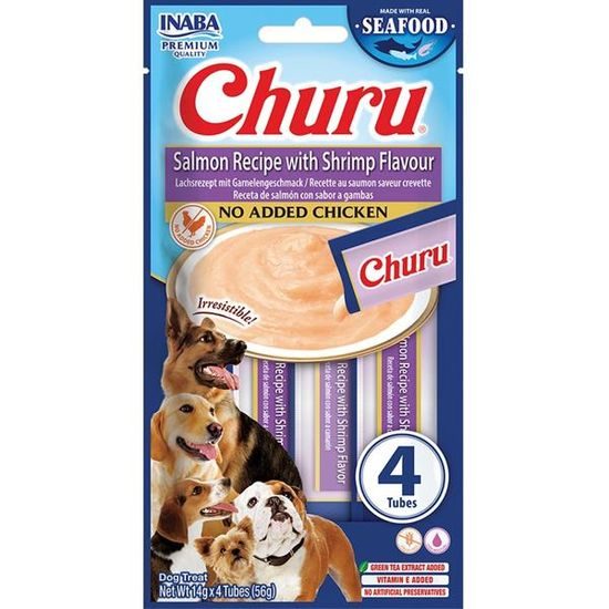 Inaba Churu dog snack losos a krevety 4x14 g