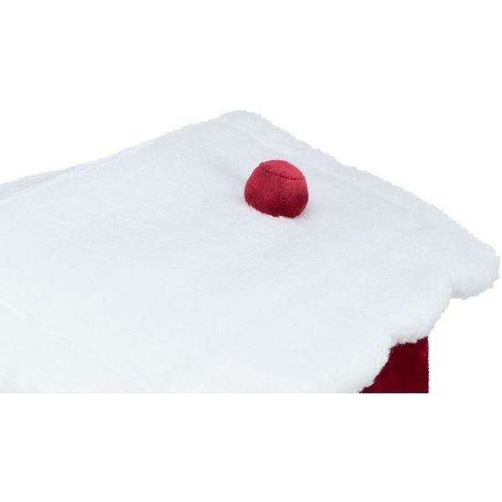 Trixie Xmas NEVIO plyšová vánoční boudička 35 x 45 x 38 cm bílá/červená