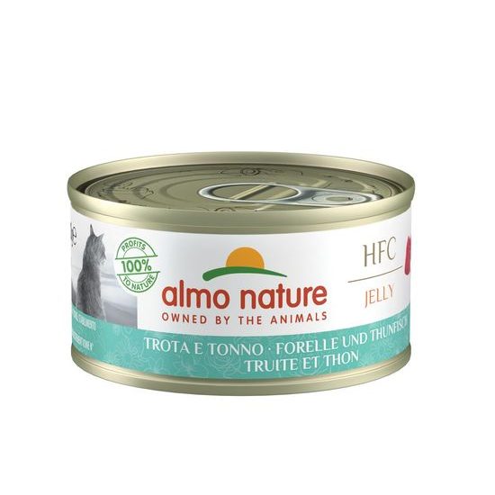 Almo Nature HFC Jelly Pstruh a tuňák 70g výhodné balení 24ks