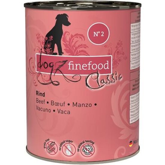 Dogz finefood Konzerva No.2 s hovězím masem 400 g