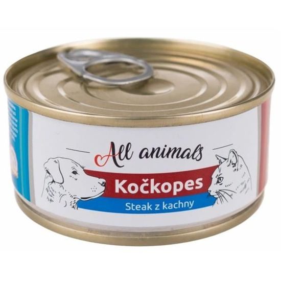 All Animals Kočkopes konzerva steak z kachny 100g