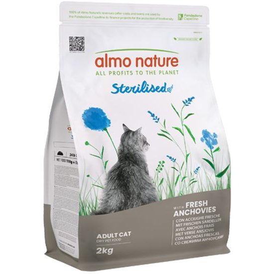 Almo Nature Sterilised pro kastrované kočky s ančovičkami 2kg