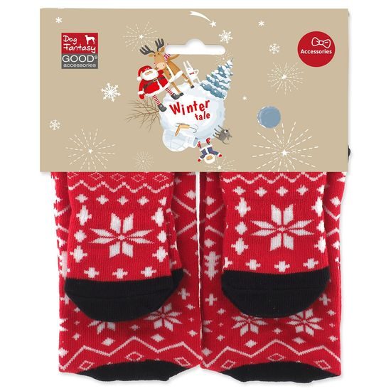 Dog fantasy Ponožky Winter Tale Vánoční pro páníčka i mazlíčka, 36cm a 11cm