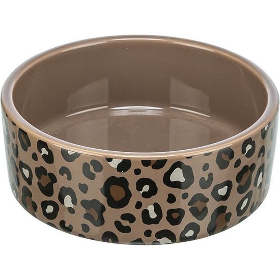 TRIXIE Keramická miska LEO, 0,3 l/ 12 cm, hnědá/leopardí