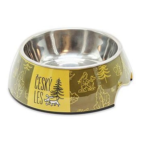 Akinu ČESKÝ LES Melaminová miska s nerez vložkou lesní zelená L 1200 ml