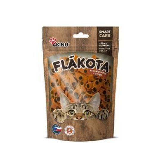 Akinu Flákota Kachní & rybí rybičky pamlsek pro kočky 70 g
