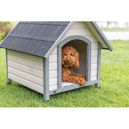 Trixie NATURA bouda pro psa se sedlovou střechou M: 77x82x88 cm šedá