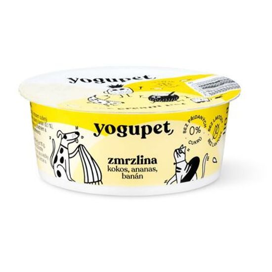 Yogupet zmrzlina pro psy a kočky s kokosem, ananasem a banánem