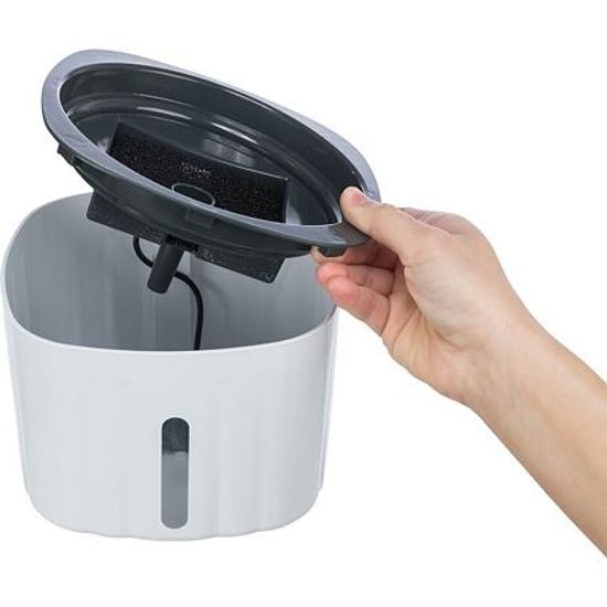 Trixie Pítko/fontánka FLOWER 2l/18,5x 13x18,5cm plast bílá/šedá