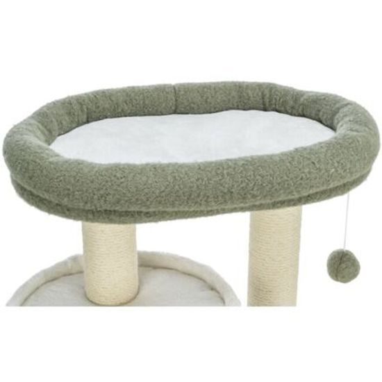 Trixie Škrabadlo DANTE 86cm válcová kukaň 2 lůžka míček bílá/khaki/šedá