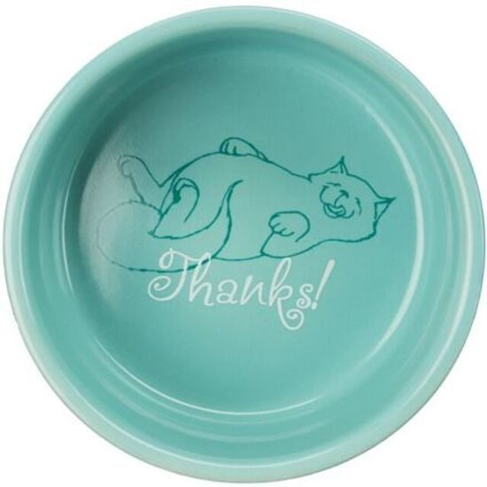 Trixie Keramická miska barevná s ležící kočkou 300ml/11cm