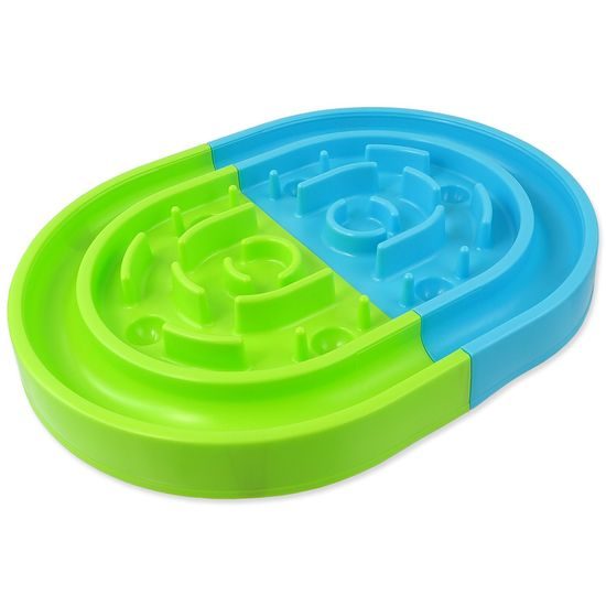 Dog fantasy Miska Bludiště zpomalovací proti hltání zeleno-modrá 40x30x4,8cm