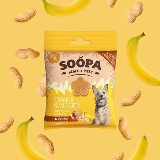 Soopa Pets Soopa Healthy Bites s banánem a arašídovým máslem 50 g