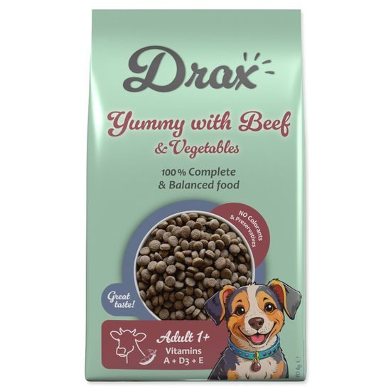 Drax Krmivo Adult s hovězím a se zeleninou 10kg