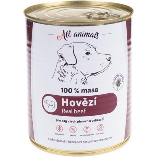 All Animals konzerva pro psy hovězí mleté 800g