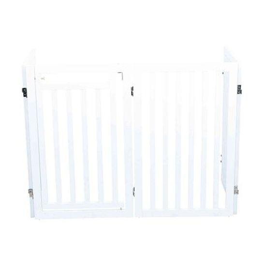 Trixie Ochranná bariéra s otvíracími dvířky 60-160x81cm bílá