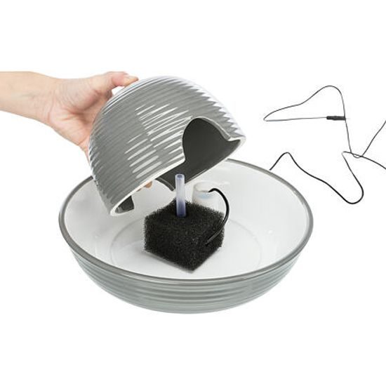 Trixie Pítko fontána VITAL FLOW keramická 1,5l šedo/bílé