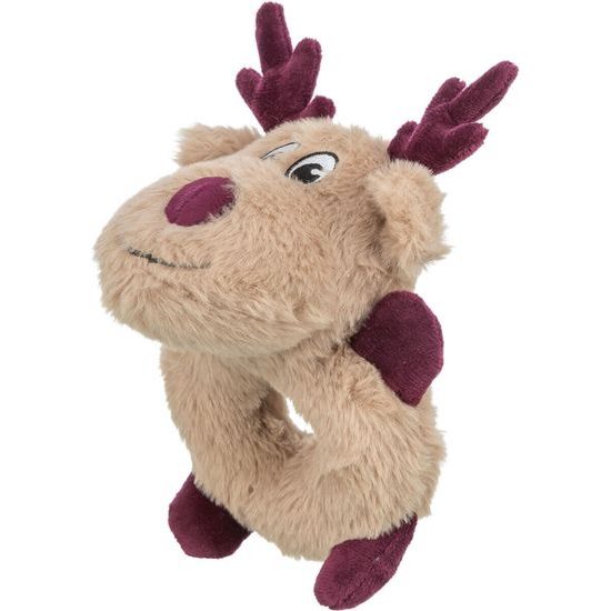 TRIXIE Xmas Reindeer vánoční plyšový sob - kroužek 24 cm