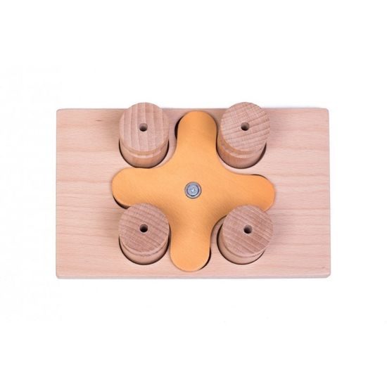 My Intelligent Pets Dřevěný hlavolam Playground - Modul 2H (pouze deska bez kloboučků a válečků)