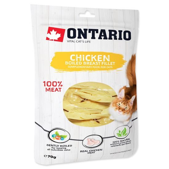 Ontario Pochoutka Ontario kuře, vařené prsní filety 70g