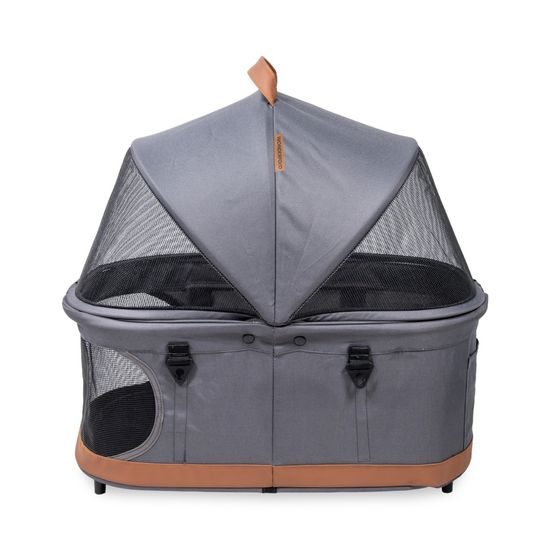 Wonderfold Pet Kočárek P2 pro psy 3v1 do 9kg (kočárek+autosedačka+přepravka) graphite grey