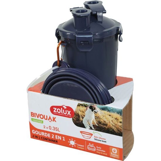 ZOLUX Lahev 2v1+ 2 misky BIVOUAK 2x350ml