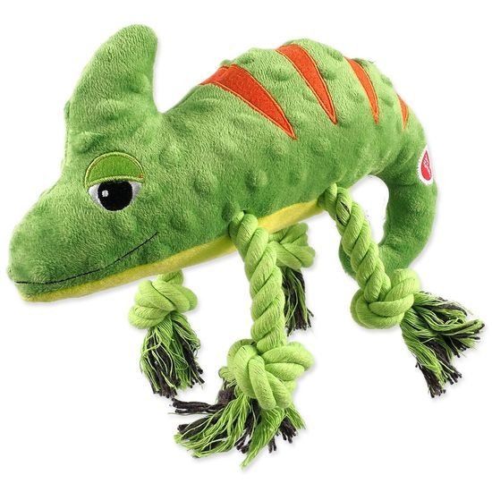 Dog fantasy Hračka Jungle chameleon pískací zelená 28cm