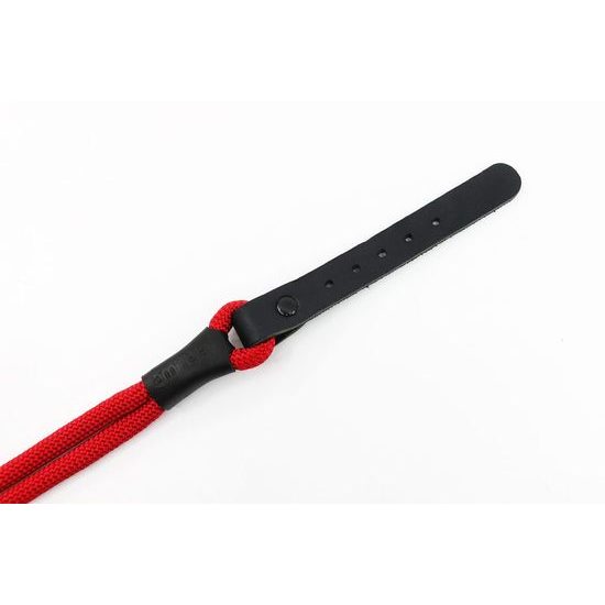 Aminela Obojek lano s kůží černé kování červená